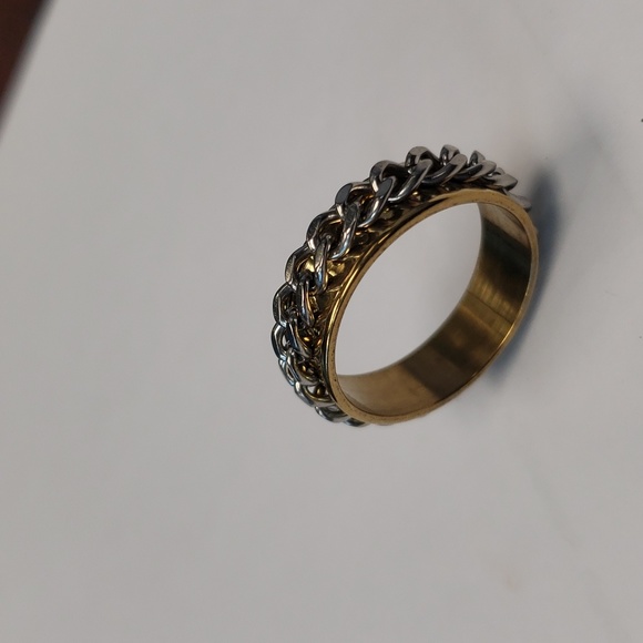 Mens - Chain Rings Stainless Steel Rings Hip Hop Size 11 - Picture 3 of 7